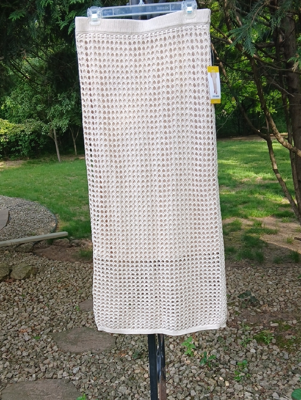 Steve Madden Crochet Midi Skirt Beige